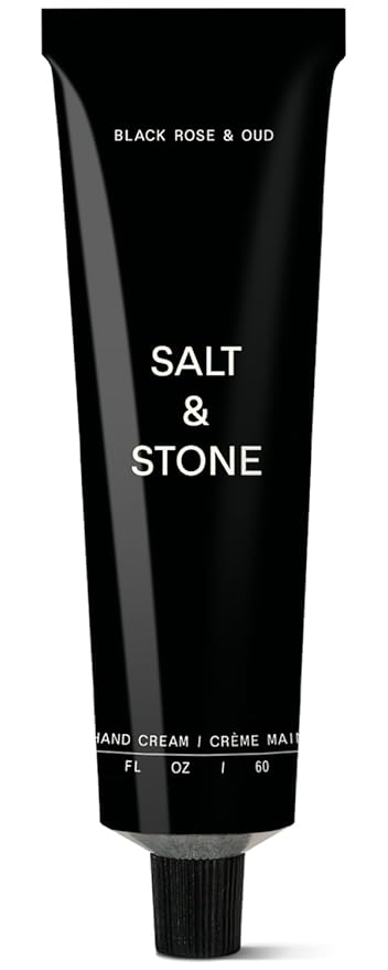 Salt & Stone Hand Cream for Women & Men | Black Rose & Oud | Hydrates, Nourishes & Softens Skin | Restores Dry Cracked Hands | Fast-Absorbing | Cruelty-Free & Vegan (2 fl oz)
