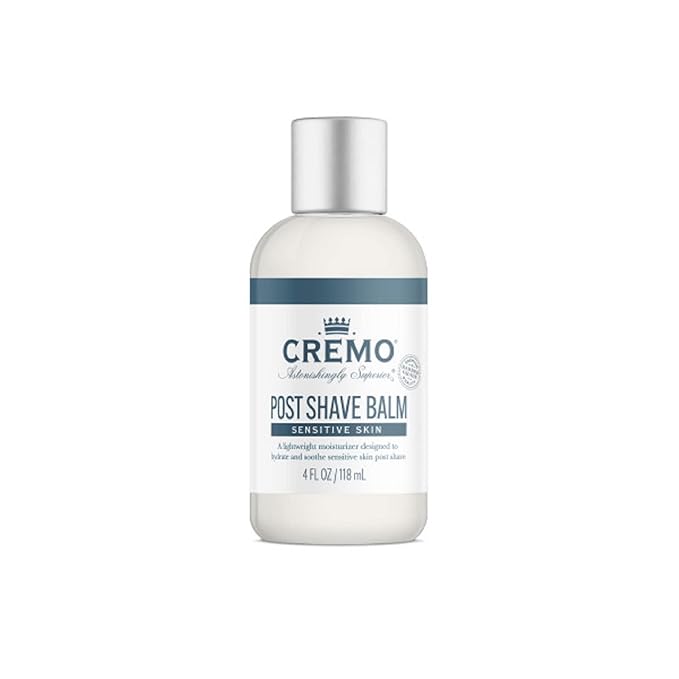 Cremo Sensitive Post Shave Balm, Soothes, And Protects Skin From Shaving Irritation, Dryness and Razor Burn, 4 Fluid Ounces