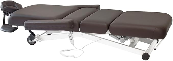 SKINACT Cleo Electric Spa Treatment Table, Facial Massage Bed ADA Compliant (Dark Brown)
