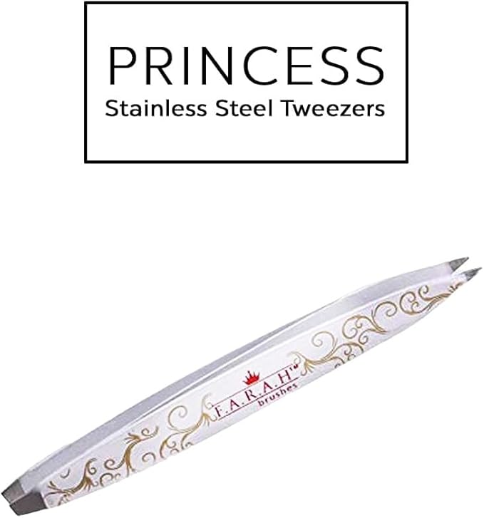 F.A.R.A.H Professional Z-Tweeze Dual Ended Tweezer - Princess Stainless Steel Tweezers