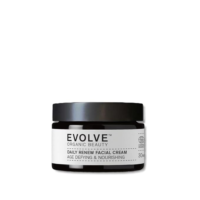 Evolve Organic Beauty - Natural Daily Renew Facial Cream | Small-Batch, Vegan Clean Beauty (1 oz | 30 mL) Packaging May Vary