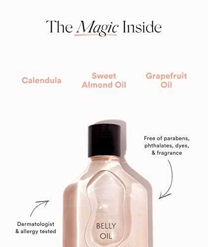 HATCH Belly Oil, Pregnancy & Postpartum Skincare for Stretch Marks, Quick-Drying for Full Body & Soothes Irritation, Plus Vegan, Clean & Plant-Based, 6.7 Fl Oz