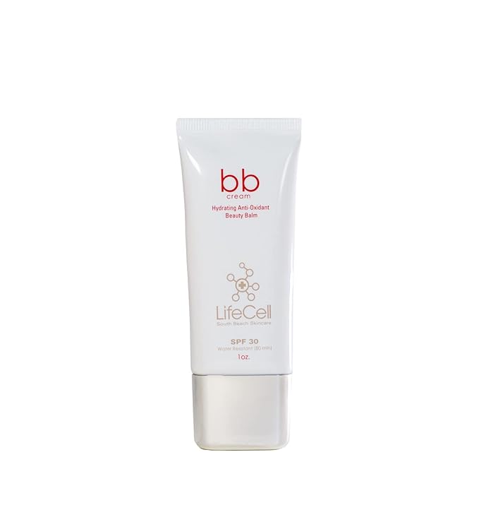 LifeCell Hydrating Antioxidant SPF 30 Tinted Anti-Aging BB Cream – Medium Shade – Physical Sunscreen with Zinc Oxide for Wrinkle Prevention, Dark Spot Defense – 1oz
