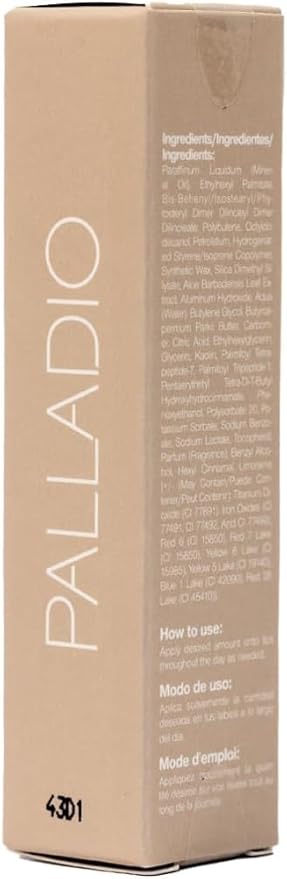 Palladio Butter Balm - Hydrating Lip Balm with Sheer Tint, Aloe, Peptides, Shea Butter, and Vegan Formulation for Instant Moisture, Shine, and Soothing Lip Care, French Vanilla