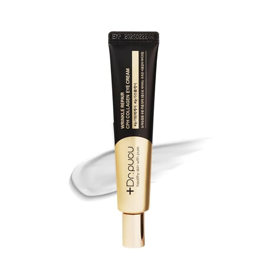 Wrinkle Repair Collagen EYE CREAM, Korean eye cream, under-eye night cream for anti aging, moisturising, no greasy or too light texture, mild powdery scent, 1.01 fl. Oz