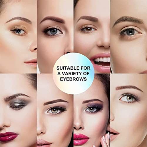 Eyebrow Stamp Stencil Kit - Eye Brow Stencil Kits with Eyebrow Blush, Long-lasting Waterproof & Smudge-Proof Eyebrow Shaping Kit with 24 Reusable Eyebrow Stencils for Perfect Brow (Black Brown)