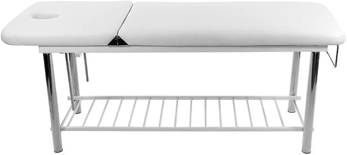 SKINACT Metal Frame Edition of Smart Massage/Facial Bed & Table +600lbs White (Heavy Duty)