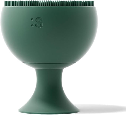 Palm Face Clean Pro⁺ - Electric Face Scrubber for Acne - IPX7 Waterproof and Rechargeable Silicon Face Exfoliator with Slip-Free Grip, 3 Speed Setting - Free from phthalates - Forest