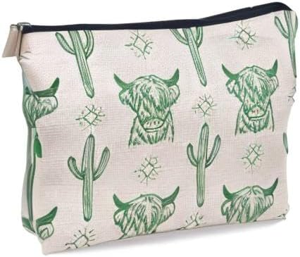 Western green makeup bag,western gifts