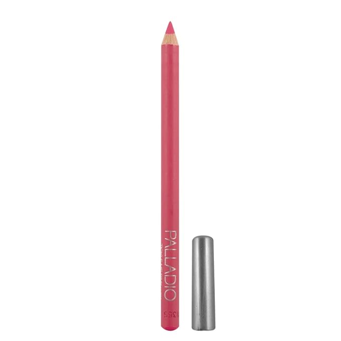 Palladio Lip Liner Pencil, Wooden, Firm yet Smooth, Contour and Line with Ease, Perfectly Outlined Lips, Comfortable, Hydrating, Moisturizing, Rich Pigmented Color, Long Lasting, Tickle Me Pink
