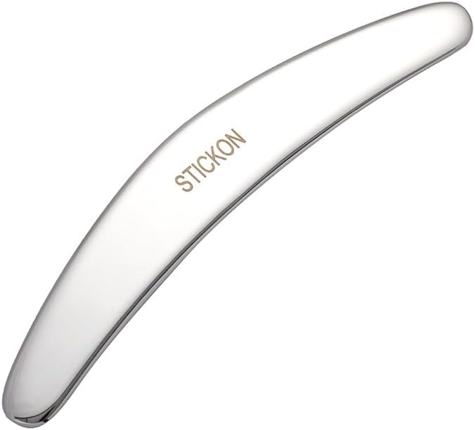 STICKON Gua Sha Massage Tool 2 in 1 Stainless Steel GuaSha Scraping Massage IASTM Tools Great Soft Tissue Mobilization Tool(STICKON-48)