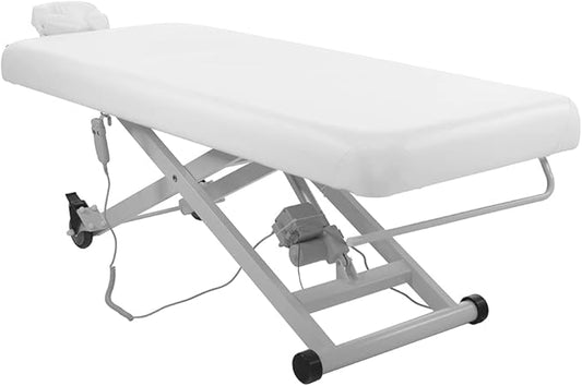 SKINACT Stella Electric Medical Spa Treatment Table (Facial Chair/Bed) ADA Compliant (White)