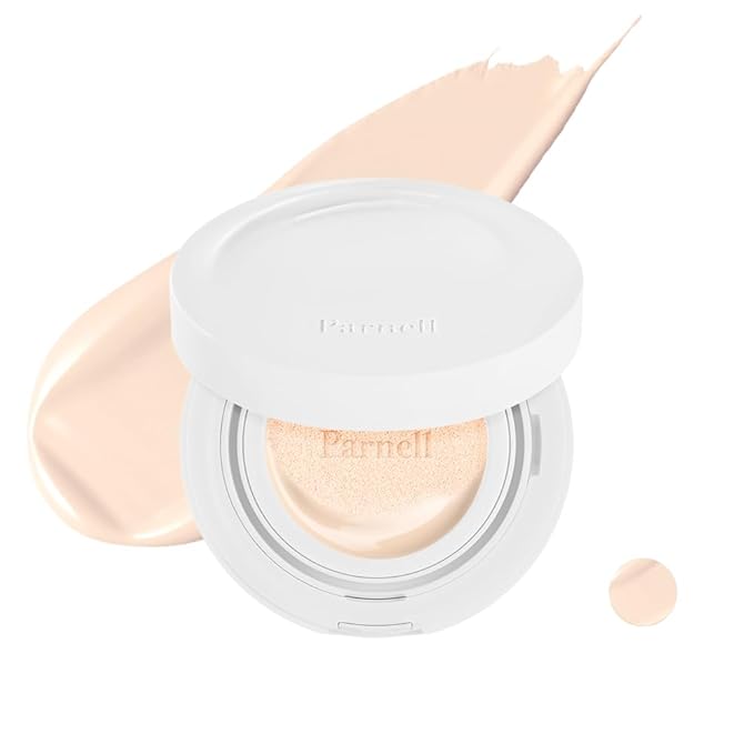 Parnell Cicamanu Serum Cushion - Moisturizing Foundation for Soothing, Coverage, Glass Skin and Lightweight for Sensitive and Dry Skin Pearl Skin (0.52 Fl Oz) (13C)