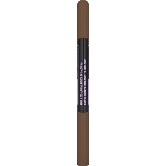 Maybelline Express Brow 2-In-1 Pencil and Powder Eyebrow Makeup, Medium Brown, 1 Count