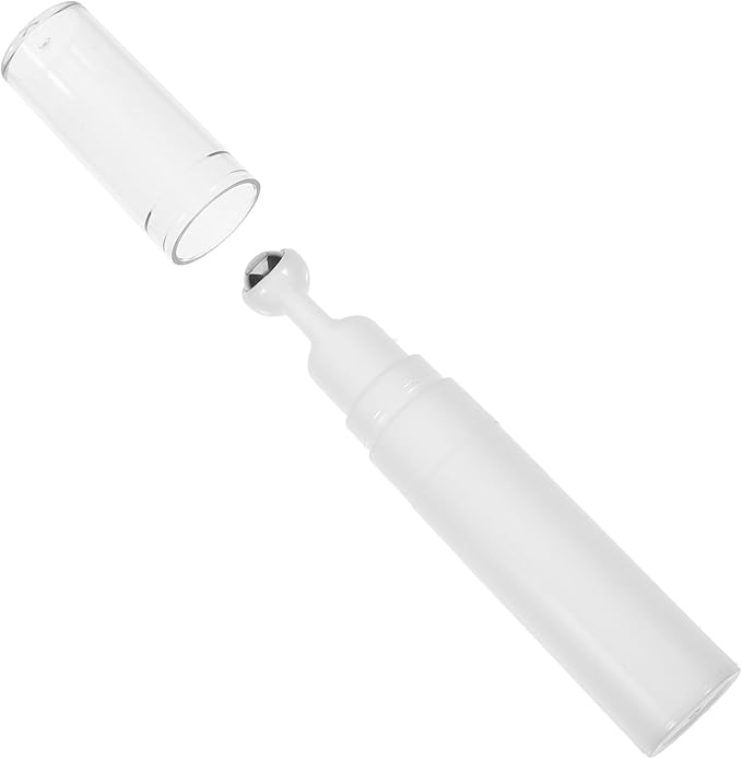 balacoo Creami Buttercream Essential Oil Eye Creams Refillable Cream Bottle Empty Roller Ball Applicator Eye Cream Applicator White Portable Acrylic Dispensing Bottle Travel
