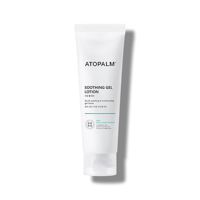 ATOPALM Soothing Gel Lotion 4 Fl Oz, Cooling and Calming Moisturizer for Sensitive, Eczema Prone, Heat Rash Skin, Redness Relief, Lightweight Mild Face and Body Lotion for Baby, Korean Skincare