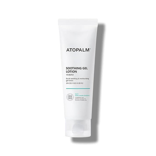 ATOPALM Soothing Gel Lotion 4 Fl Oz, Cooling and Calming Moisturizer for Sensitive, Eczema Prone, Heat Rash Skin, Redness Relief, Lightweight Mild Face and Body Lotion for Baby, Korean Skincare