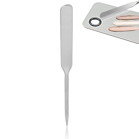 Makeup Spatula,Liquid Foundation Spatula, Stainless Steel Ergonomic Nail