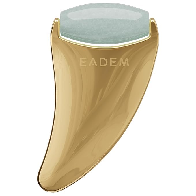 EADEM The Chisel, Gua Sha & Jade Facial Sculptor, Gua Sha Facial Tools for your Skin Care Routine, GuaSha Tool for Face, Jade Roller for Face, Luxury Jawline Sculptor