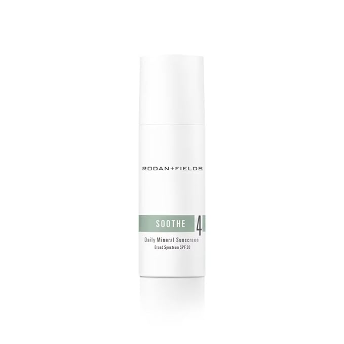 Rodan + Fields Soothe Daily Mineral Sunscreen SPF 30 | 1 Fl Oz | SPF Moisturizer for Face | Zinc Oxide Sunblock | Travel Size Sun Protection Skincare
