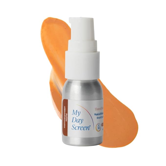 Tinted Body Screen Mini - Body Bronzer, Medium Bronze, SPF 30, Blue Light Defense, Plant-Based, Mineral Sunscreen, Travel Size. 0.5 oz.