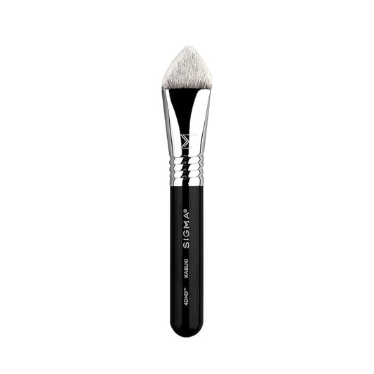 Sigma Beauty 4DHD Kabuki Brush – Pyramid-Shaped Kabuki Makeup Brush for Blending Concealer and Powder on Spots, Scars, Crevices and Under Eye - Offers Precise Application & Detailed Coverage