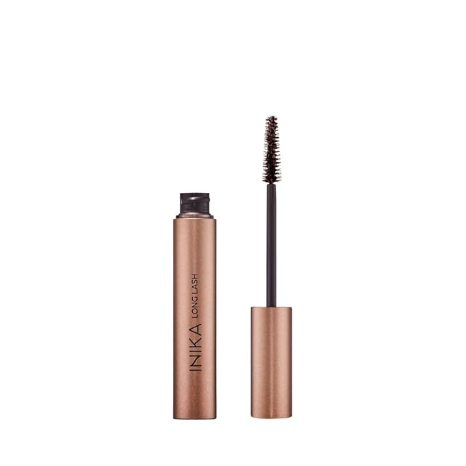 INIKA Organic Long Lash Mascara - Vegan, Non-Toxic Mascara for Volume and Length, Enriched with Essential Fatty Acids, Magnolia Bark Extract & Vitamin E, Cruelty-Free, Brown