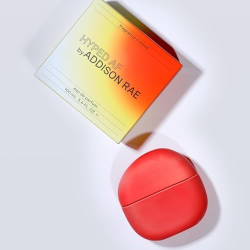 Addison Rae Fragrance Hyped - Luxury Perfume for Women -Woody Citrus Scent - Eau De Parfum -Notes of Mandarin, Blood Orange, Pomelo - Long Lasting Vegan Travel Cologne -Gift for Her -3.4oz EDP Spray