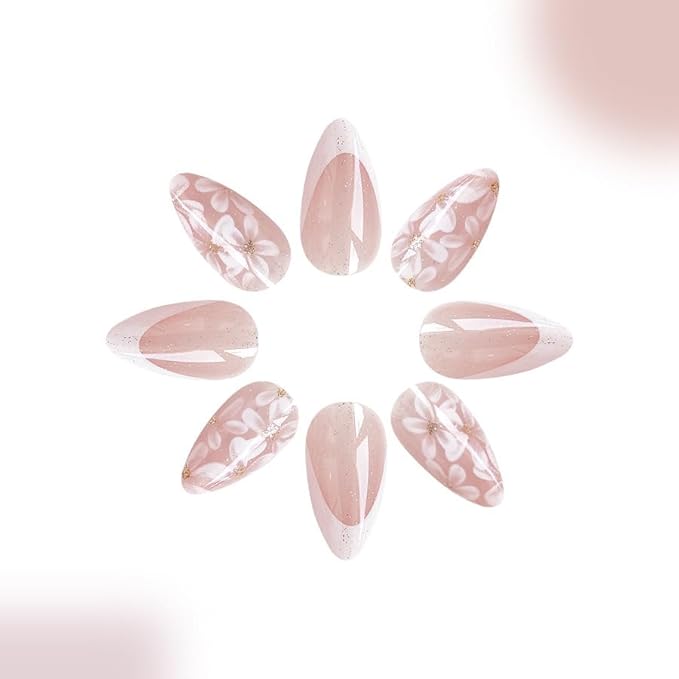 48Pcs Christmas Press On Nails Kit: Short Square Glitter Acrylic Nails, Winter Xmas Stick On Nails, 2 Packs (Style 14)