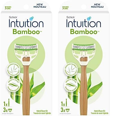 Schick Intuition Bamboo Disposable Razors for Women, 3ct (Pack of 2)