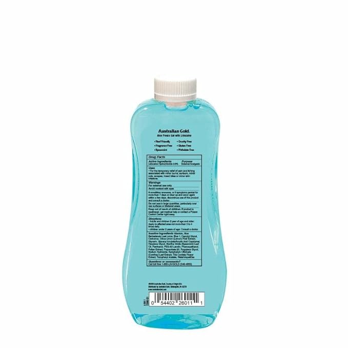 Australian Gold Vera with Ounce Relieves Sunburn Pain and Hot Itchy Skin, Aloe Freeze Spray Gel, Aloe Freeze Spray Gel w/Lidocaine, 8 Fluid Ounce (Pack of 2)