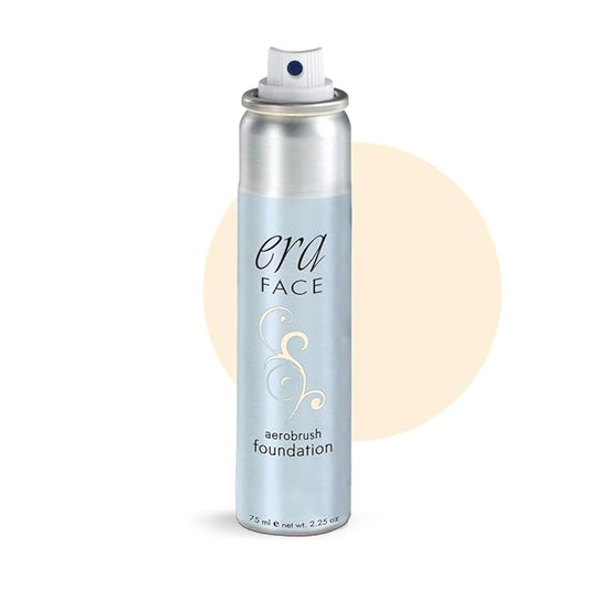 ERA Face spray makeup (Y1 Creamy Vanilla, 2.25 oz) - airbrush foundation, everyday, buildable, professional spray on cosmetics by Era Beauty