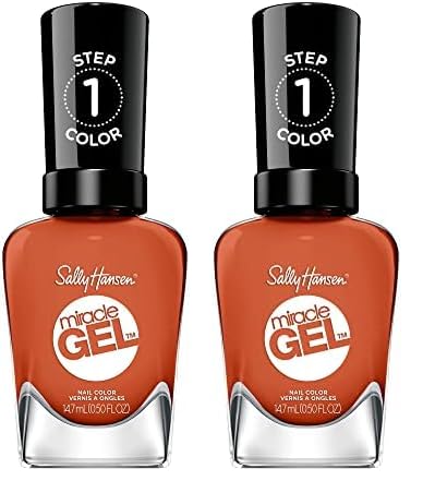 Sally Hansen Miracle Gel Nail Polish, A Hot Minute, 0.5 fl oz (Pack of 2)