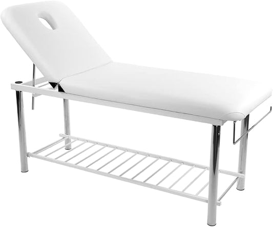 SKINACT Metal Frame Edition of Smart Massage/Facial Bed & Table +600lbs White (Heavy Duty)