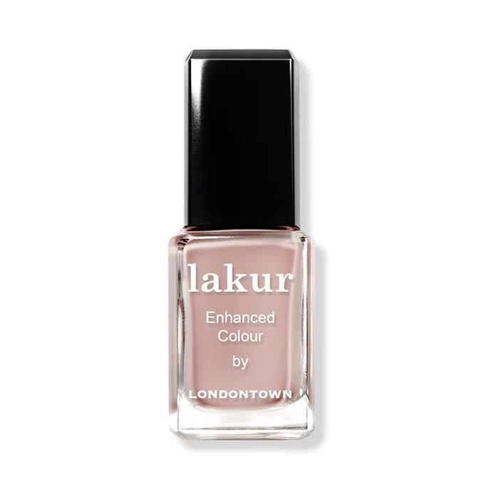 LONDONTOWN lakur Nail Polish - Chip-Resistant, Non-Toxic, Conditions & Hydrates Nails | Glossy Pink Beige, Rose Latte, .40 fl oz