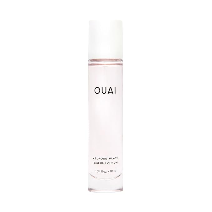 OUAI Melrose Place Eau de Parfum Travel Size - Elegant Womens Perfume for Everyday Wear - Fresh Floral Scent has Notes of Champagne, Bergamot & Rose with Delicate Hints of Cedarwood & Lychee (.34 Oz)