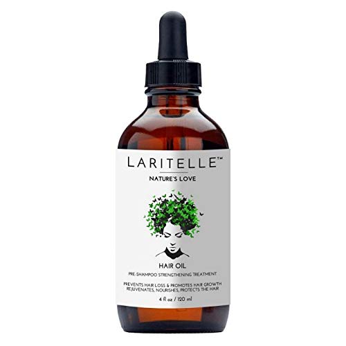 Laritelle Organic Hair Growth Treatment – Nature’s Love – 4 oz – Botanical Oil Blend for Follicle Stimulation & Scalp Renewal – Made in USA