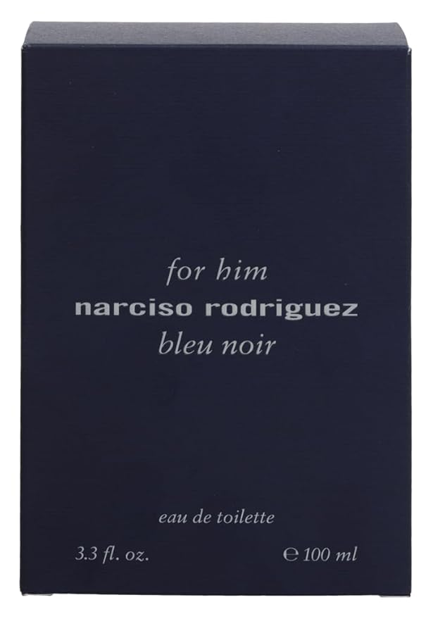 Narciso Rodriguez Him Bleu Noir Eau de Toilette Spray for Men, 3.3 Ounce