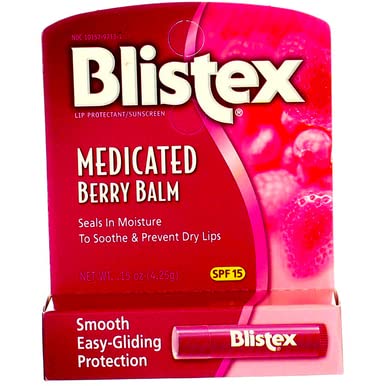Blistex Medicated Lip Balm with SPF 15 for Dryness, Chapping and Soothes Irritated Lips, 0.15oz - Pack of 6