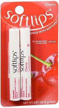 Softlips Lip Protectant/Sunscreen, Value Pack, Cherry,