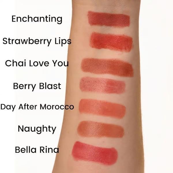 Red Apple Lipstick Enchanting Full Body Lipstick for Women - Vegan Gluten Free Organic Lipstick - Creamy Lip Color, Nourishing Lip Makeup w Vitamin E - NEUTRAL MEDIUM ROSE LIPSTICK SHADE