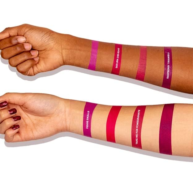 Beauty Bakerie Lip Whip Liquid Lipstick for Women, Waterproof Lip Gloss, Tint, Stain Long Lasting Hydrating Moisturizer, Matte or Metallic, 3.5mL, Raspberry Tiramisú