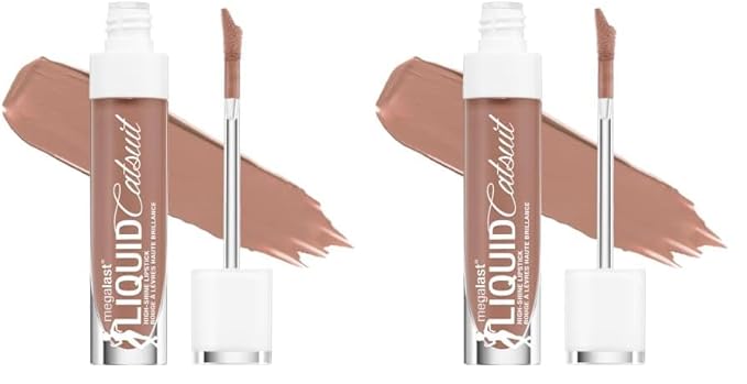 wet n wild Mega Last Catsuit High-Shine Liquid Lipstick Light Pink Chic Got Real (Pack of 2)
