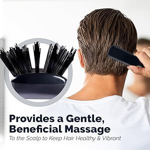 Stanley Commander for Her Hairbrush – Detangling Brush for Wet or Dry Hair – Nylon Bristles Reduce Frizz – Scalp Massager Hair Brush for Thick, Thin, Curly, Straight Hair (Black)