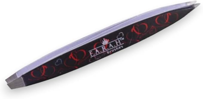 F.A.R.A.H Z-Tweeze Professional Stainless Steel Dual Ended Precision Tweezers - Heart Collection (Dancing Hearts Black)