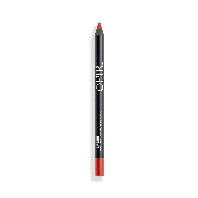 OFIR Longwear Demi-Matte Lip Pencil | Smudge-Proof, Easy Glide, Hydrating, Long-Lasting Color | Cardinal - True Red Lip Liner Pencil | 0.042 OZ