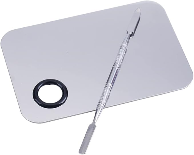 Makeup Mixing Palette,Stainless Steel Foundation Palette Cosmetic Mixing