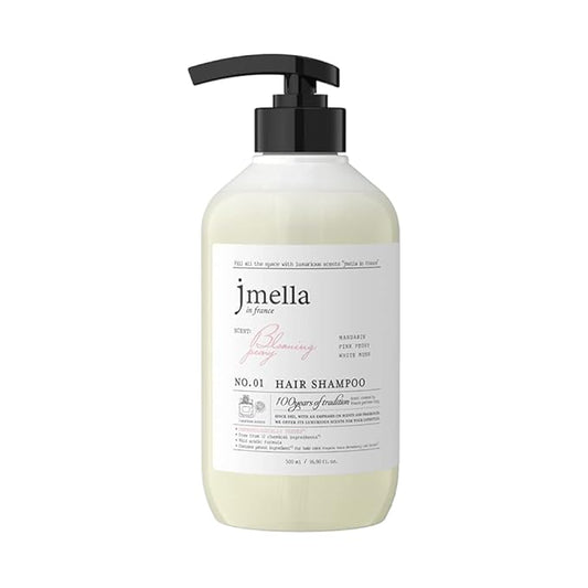 jmella IN FRANCE Blooming Peony Shampoo 33.8 floz with luxury fragrance- Chemical free- Strawberry leaf extract -17 types of amino acid complex From 7 kinds of Paraben
