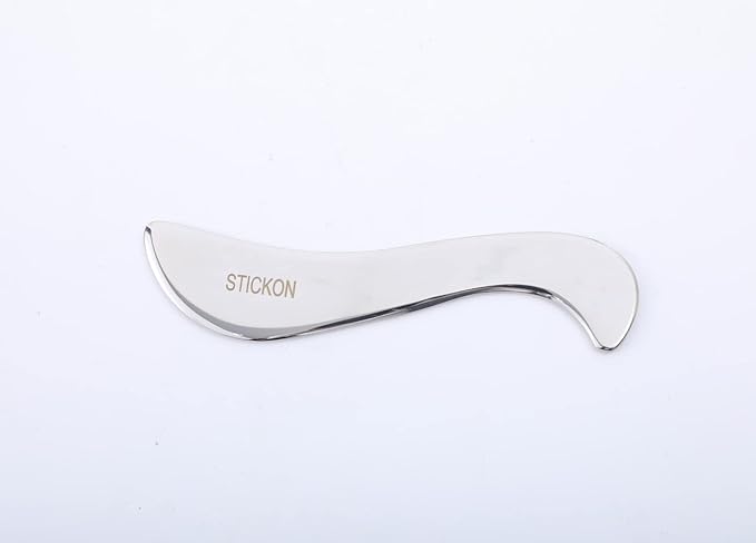 STICKON Gua Sha Stainless Steel 2 in 1 Muscle Scraper Tools Set, Scraping Massage Tools IASTM Tools for Physical Therapy Great Soft Tissue Mobilization Tool(STICKON-34)