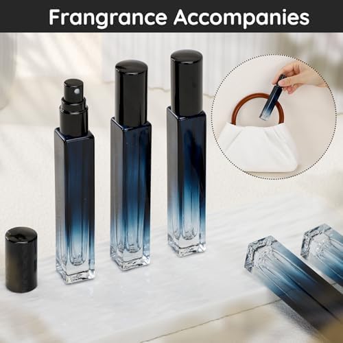 Segbeauty 10 Packs Perfume Bottles Empty, 10ml Refillable Portable Cologne Sprayer, 0.34oz Glass Spray Bottles for Dispensing Perfume, Mini Travel Size Perfume Atomizer Sample Container for Frangrance